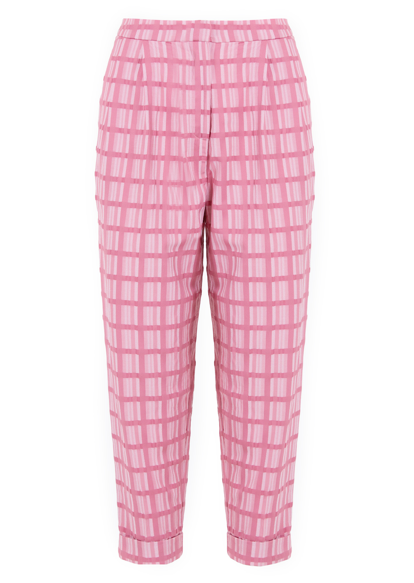 SELMACILEK Pink Plaid Pants | THE-PRIVATE-LABEL.COM